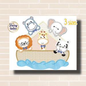 Stickdatei Arche Noah - Stickdatei Tiere - PES JEF HUS - 4x4 5x7 6x10 Hoop - Sofort Download - KinderzimmerStickerei
