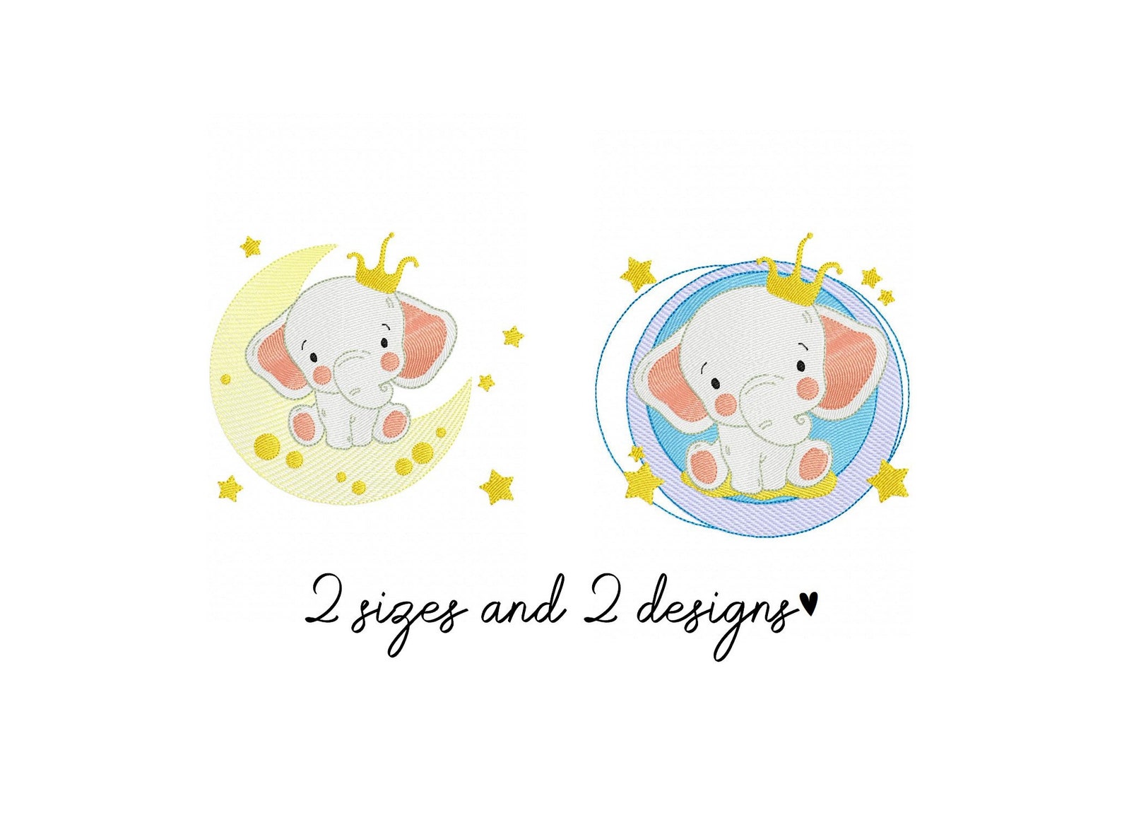 Elephant moon and stars jessecmault designs baby jessecmault  etsy