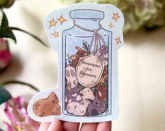Bunscription Sticker | Bunny bottle sticker | Vinyl Sticker | Cute Bunnies