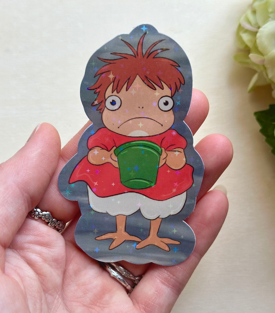 Cute Sad Ponyo Sticker Ponyo Sticker Vinyl Sticker Waterproof Sticker