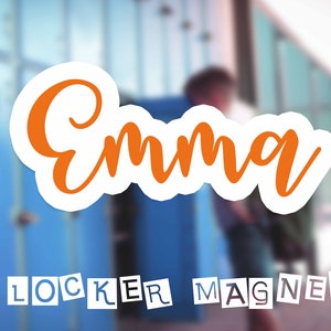Custom Locker Magnet! Personalized Magnet Names, Refrigerator Magnet, Whiteboard Magnet, Magnetic Locker Decor, Die-Cut Magnet, student gift