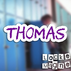 Custom Locker Magnet! Personalized Magnet Names, Refrigerator Magnet, Whiteboard Magnet, Magnetic Locker Decor, Die-Cut Magnet, student gift