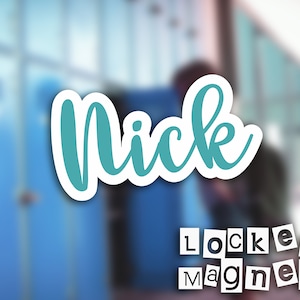 Custom Locker Magnet! Personalized Magnet Names, Refrigerator Magnet, Whiteboard Magnet, Magnetic Locker Decor, Die-Cut Magnet, student gift