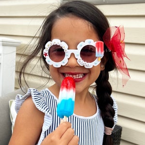 4th or July Sunglasses, kids sunglasses, ice pop sunglasses, patriotic sunglasses, kids sunnies