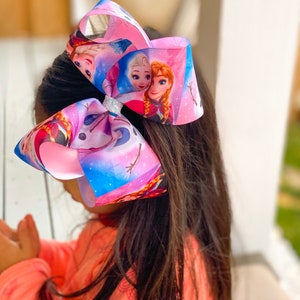 Frozen hair bow, Ana and Elsa bow, Frozen gift for girls