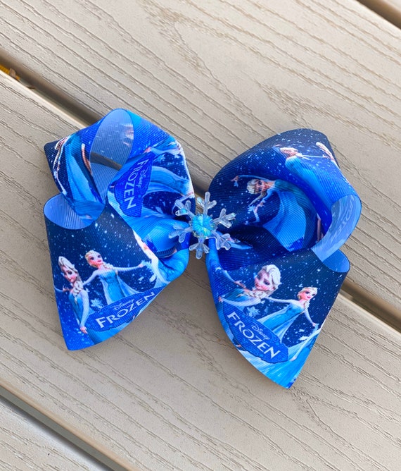 Disney Frozen Inspired Bow Handmade Disney Frozen Inspired girls hair bow | eBay main image 2
