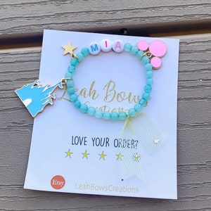 Disney custom bracelet, Mickey personalized bracelet, Disney lover gift