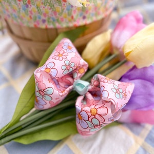 Easter hair bow, hair clip for Easter, peeps hair bow, Easter basket gift