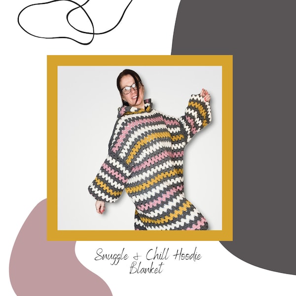 Snuggle and Chill Hoodie Decke - PDF Herunterladbare Häkelanleitung