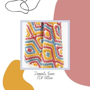 Diamante Teaser Crochet Blanket Pattern -  Digital PDF Download