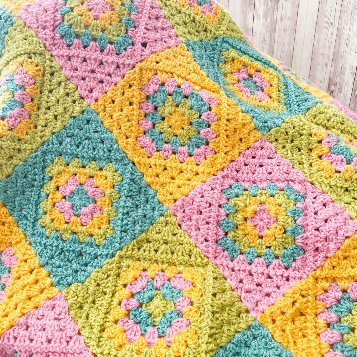 PDF Digital Download Pattern Crochet Quilted Granny Blanket Etsy