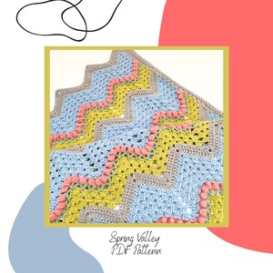 Spring Valley Blanket Crochet Pattern PDF Digital Download