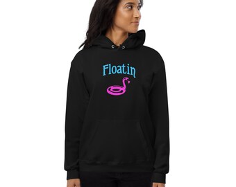 Floating Flamingo Unisex fleece hoodie