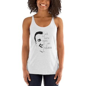 Jim Nabors Back Home Again in Indiana Women&#39;s Racerback Tank
