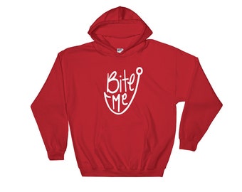 Bijt me donker sweatshirt met capuchon