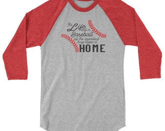 Camisa raglán manga 3/4 Life and Baseball