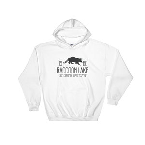 Raccoon Lake Koordinaten Kapuzensweatshirt