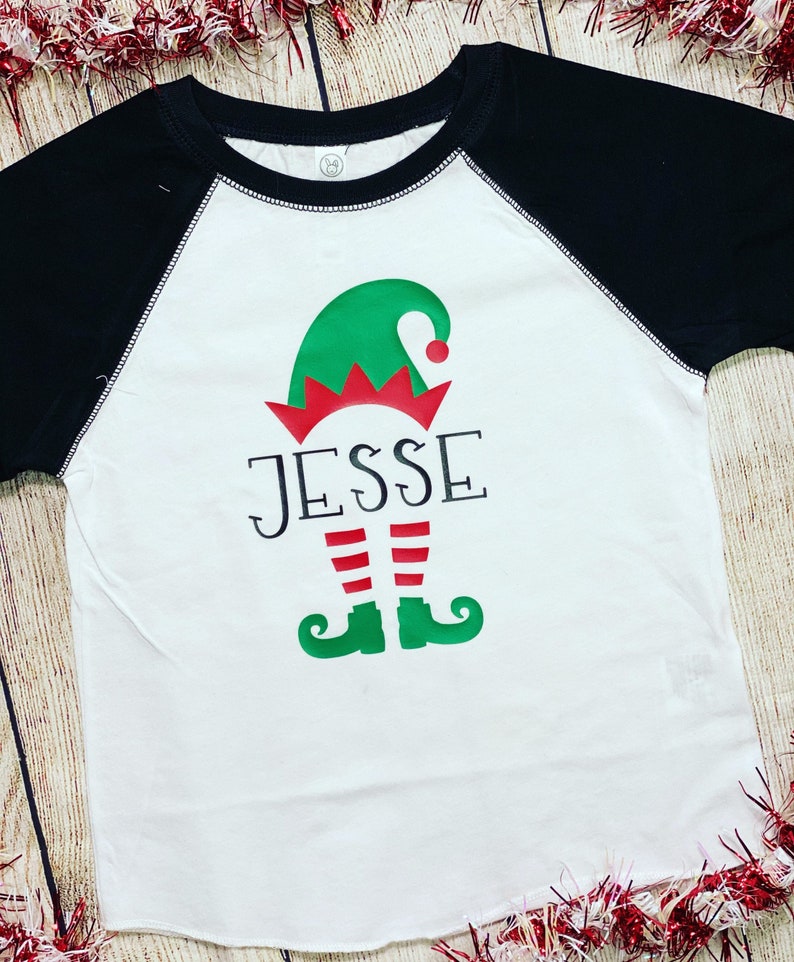 Holiday Shirt Custom Elf T-Shirt Personalized Elf Shirt Christmas Shirt With Name Kids Holiday. Kids Christmas