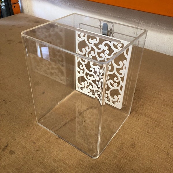 Acrylic Card Box Etsy UK