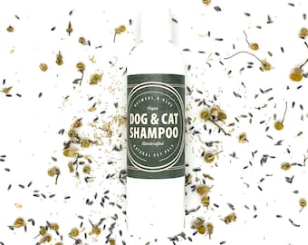 8oz-BOTTLE | Natural Dog & Cat Shampoo | Vegan Pet Shampoo| Lavender Pet Shampoo| Aloe and Oatmeal Pet Shampoo| Vegan