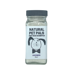 Natural Lavender Dry Dog Shampoo: Handcrafted Vegan Pet Refresher (4oz)