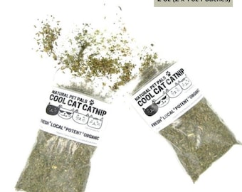Hierba gatera orgánica para gatos: premio potente de corte grueso (56 g)