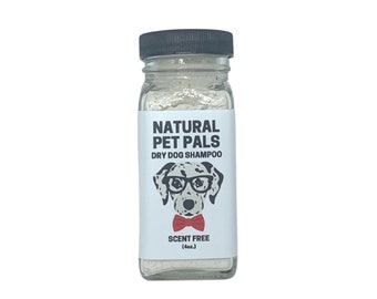 Natural Pet Pals Dry Dog Shampoo| Vegan Dog Shampoo|Handcrafted Pet Shampoo| Dog Shampoo | Puppy Shampoo | Scent Free Dog Shampoo