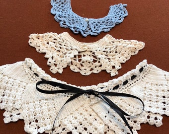 Handgemachte gehäkelte Kragen