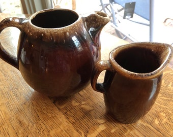 Rumpf Krüge/Krug/Krug/Vintage/Braun Glasiert