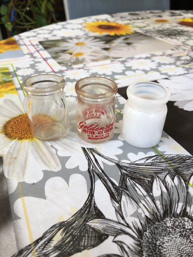 Three Vintage Restaurant Creamer Bottles Etsy
