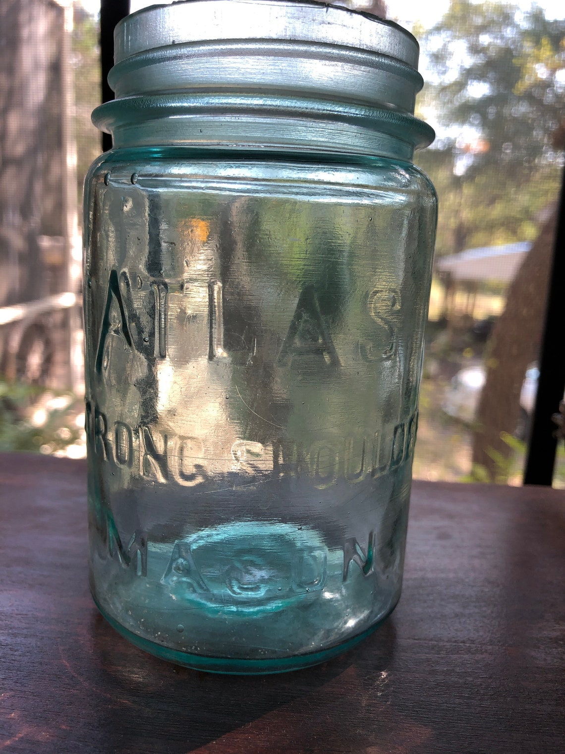 Antique Atlas Mason Jar Strong Shoulder/Canning Jar/Ball Jar Etsy