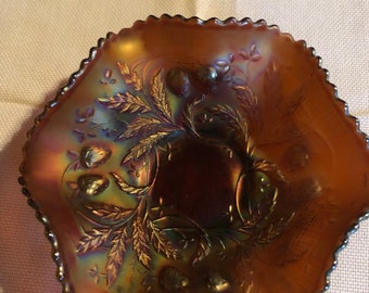 Antike Northwood Amethyst Karneval Glasschale