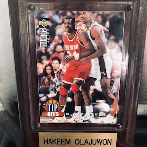 Carte de deck supérieur Hakeem Olajuwon / Plaque / Cartes de basket-ball