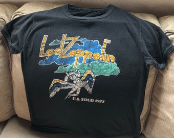 Seltenes Vintage 1977 Led Zeppelin Tour T-Shirt