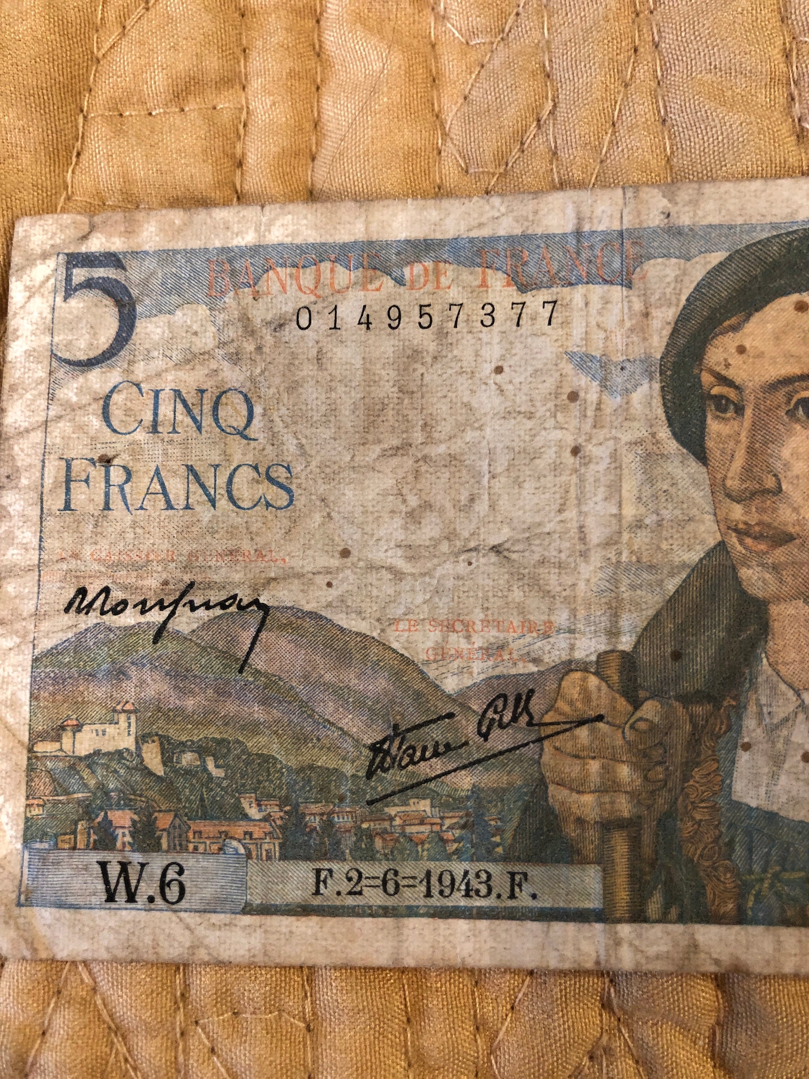 Seven 1940s French Paper Money/Currency Etsy