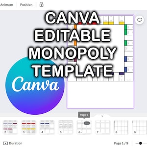 CANVA Monopoly Template (do-it-yourself)