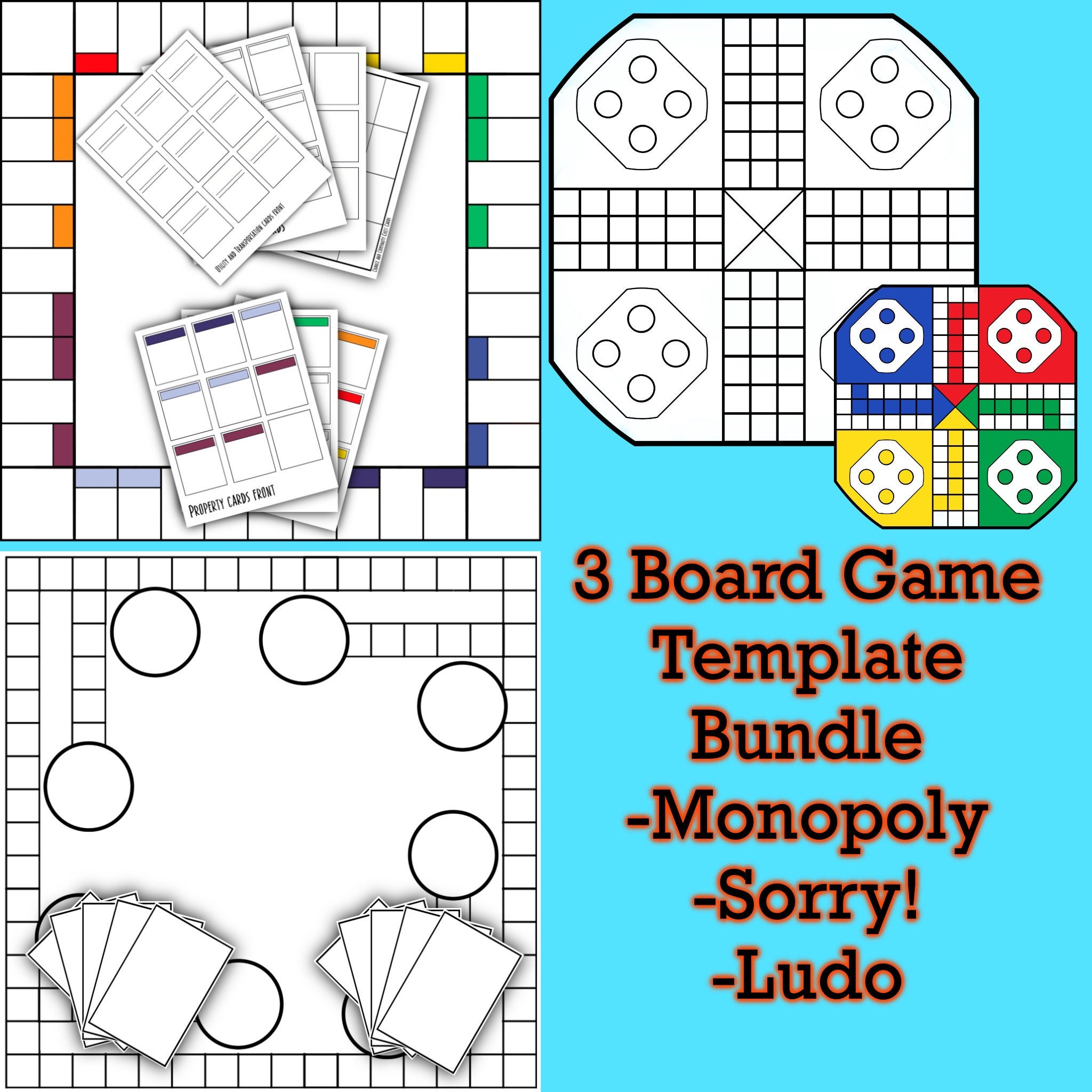 monopoly board template pdf