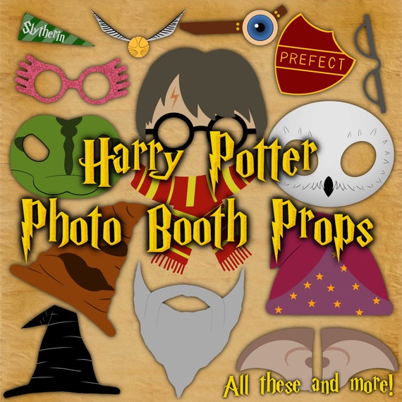 Harry Potter Inspired Photo Booth Props 17 pages | Etsy