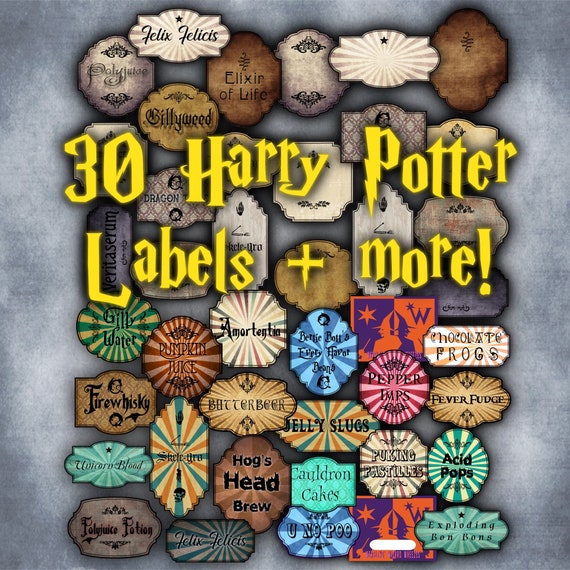 Piu Di 30 Harry Potter Ispirato Etichette Bottiglia Pozione E Etsy