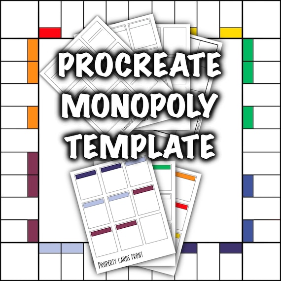 monopoly game cards template