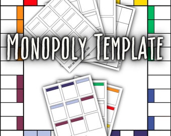 Anpassbare Monopoly-Spielvorlage – DIY-druckbares Brettspiel für Familienspaß