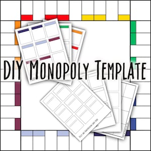 Customizable Monopoly Game Template - DIY Printable Board Game for Family Fun