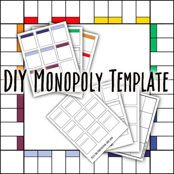 Blank Monopoly Template Custom Monopoly Game Digital -  Portugal