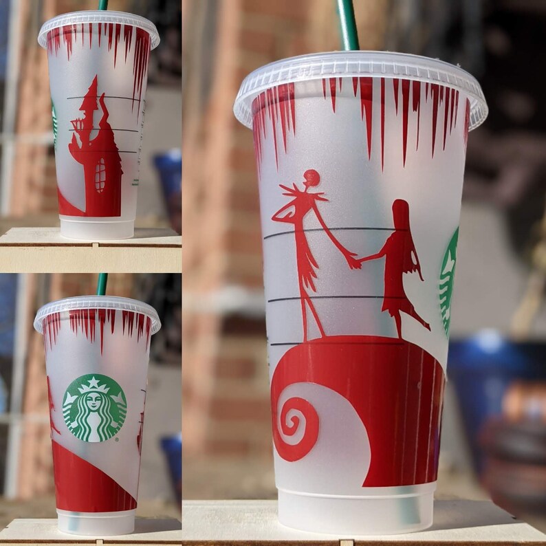 Nightmare Before Christmas Starbucks cold cup wrap SVG & PNG  Etsy