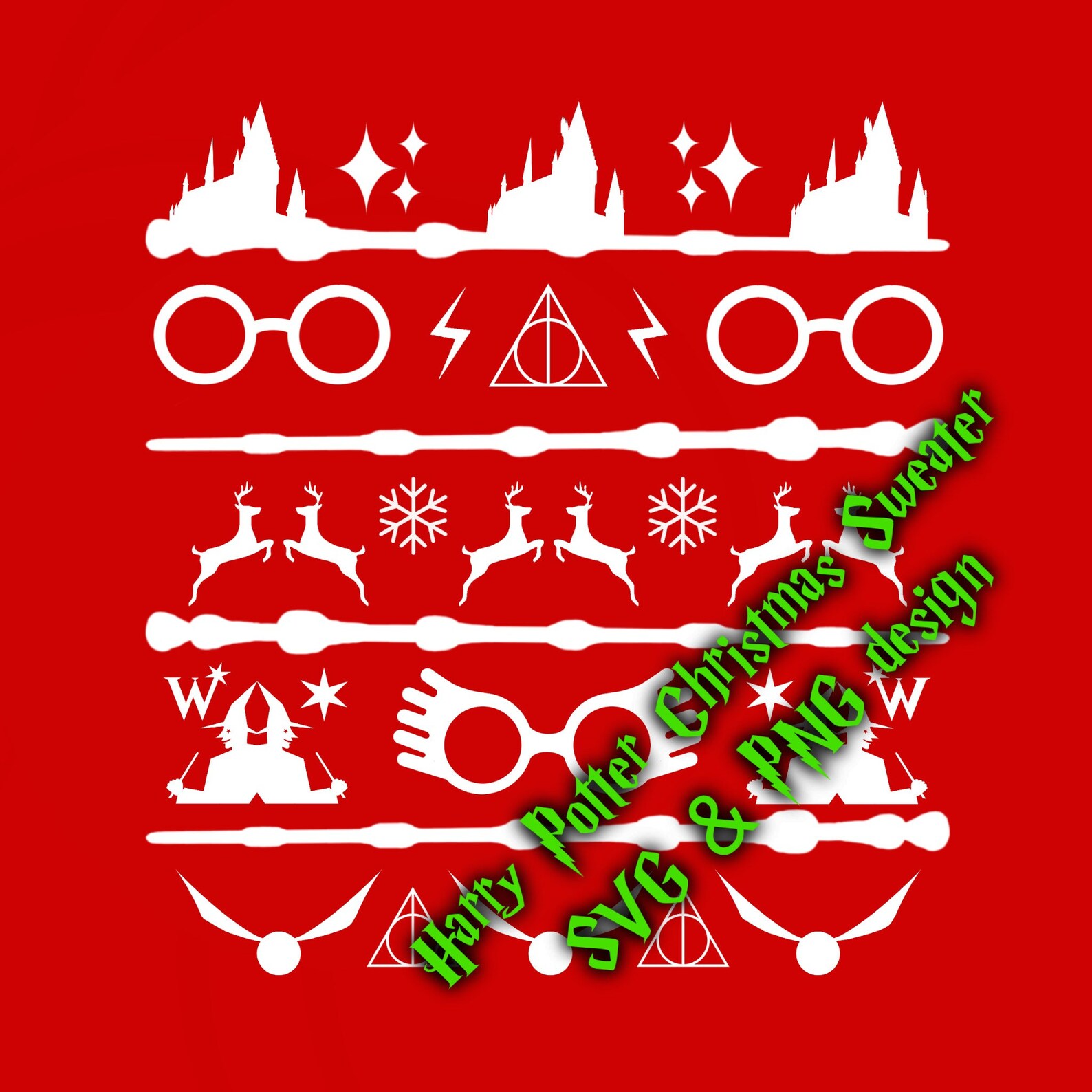 Harry Potter Christmas Sweater design SVG et PNG | Etsy