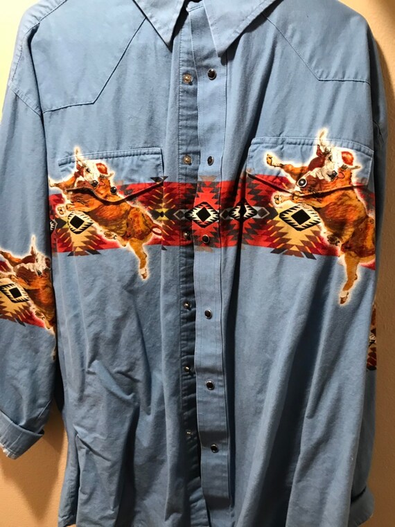 vintage wrangler button down shirt