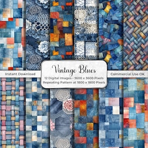 Denim Seamless Pattern, Jeans Backgrounds, Junk Journal, Fabric Texture, Repeating Pattern, Digital Collage, Commercial Use, JPEG, DP03