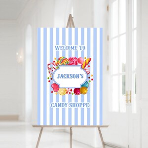 CANDY SHOPPE Welcome Sign - Candy Shop - Sweet Shop - High Tea Party Party Personalized Sign -  Party Decoration Decor Lollipop Pastels