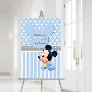 MOUSE Character Inspired Custom Personalized Welcome Sign for Party - Party Decoration - Baby Shower Party Decor - Boy Birthday
