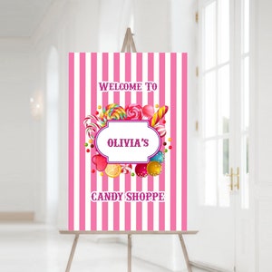 CANDY SHOPPE Welcome Sign - Candy Shop - Sweet Shop - High Tea Party Party Personalized Sign -  Party Decoration Party Decor Lollipop party